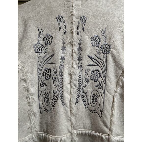 Johnny Was Biya Women's Ultra Suede Sherpa Coat Jacket Open Front - Small - Picture 2 of 6